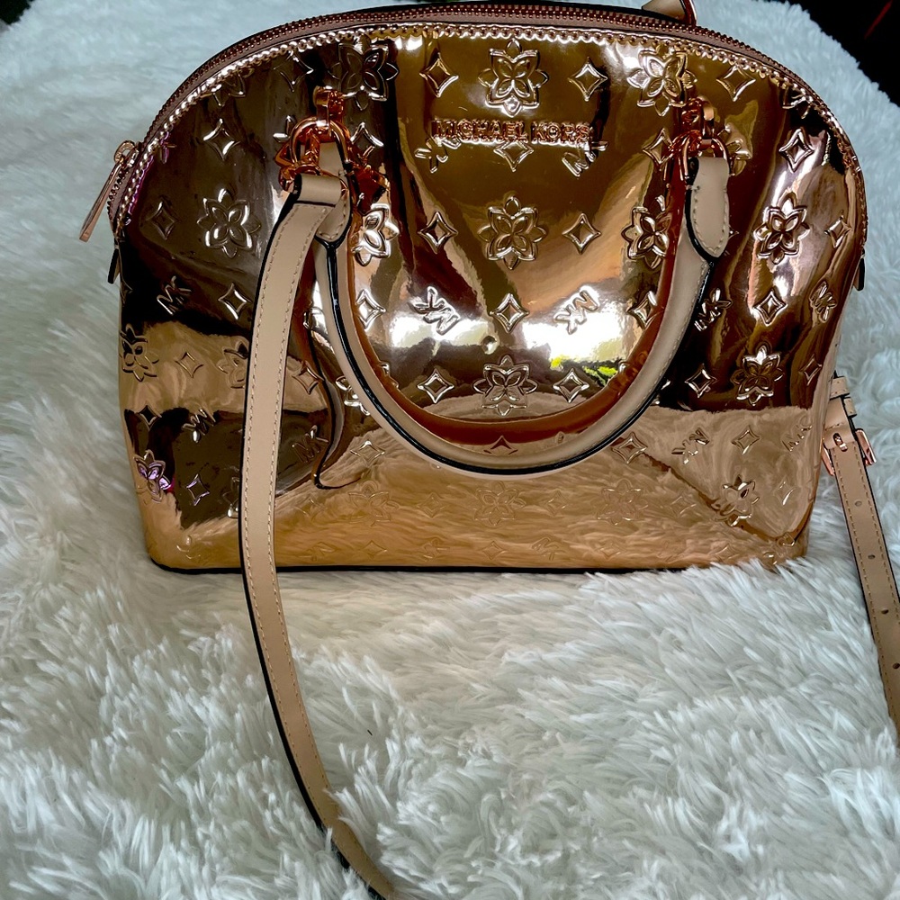 Michael Kors Rose Gold bag with strap